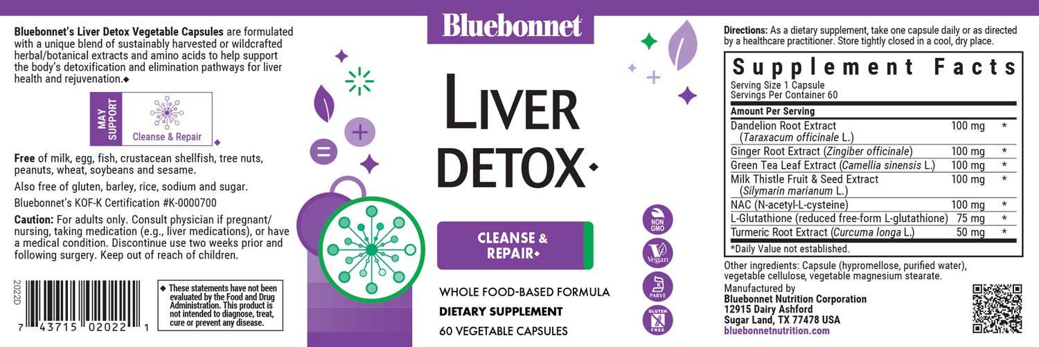 Bluebonnet's Targeted Choice Liver Detox. 60 vegetable capsules