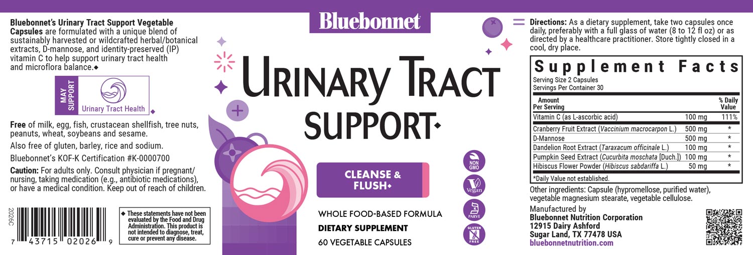 Bluebonnet's Targeted Choice Urinary Tract Support. 60 vegetable capsules