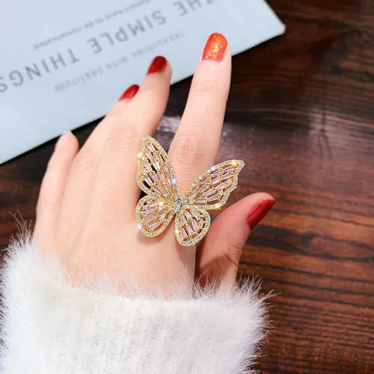 DREAMY BUTTERFLY RING - golden