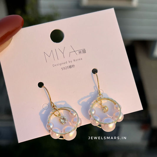 HAZEL PEARL IN HOOP KOREAN EARRINGS