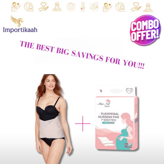 Buy IMPORTIKAAH 3 in 1 Postpartum Support Recovery Belly Belt Body Shaper Postnatal  Shapewear (Large) Online at Best Prices in India - JioMart.