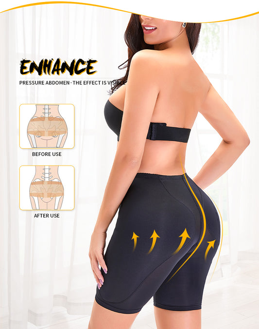 Carinaca Women Hip Enhancer Padded Butt Lifting Booty Shorts Underwear  Seamless Panties Removable Pads Breathable Shapewear