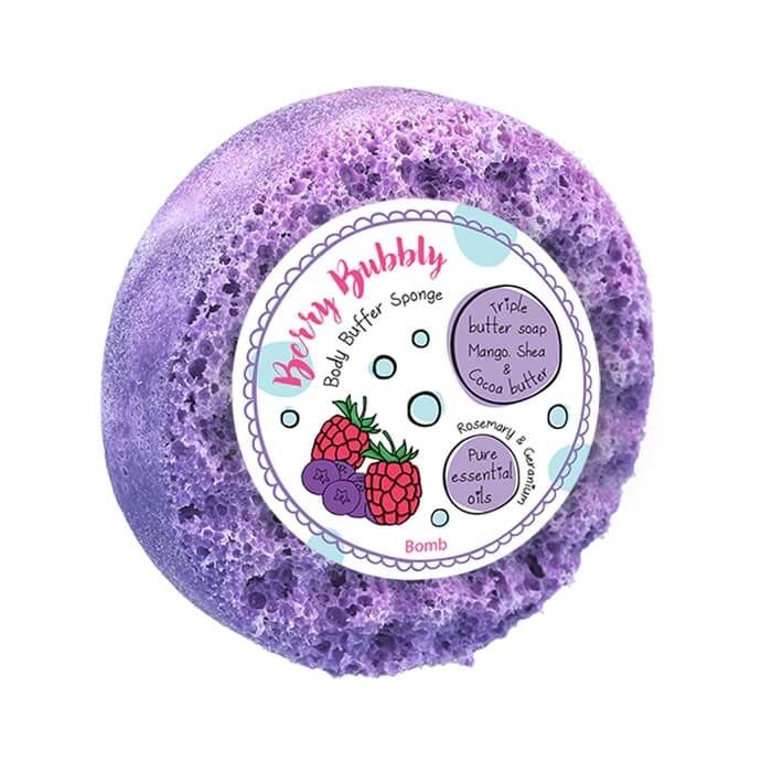 Berry Bubbly Body Buffer Shower Sponge | Bomb Cosmetics
