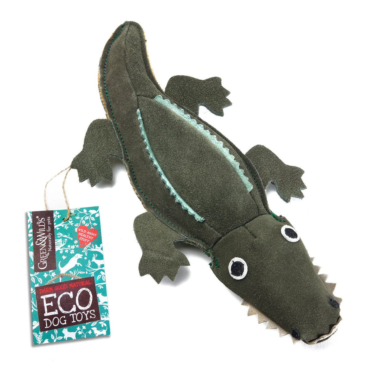 Green & Wilds Colin the Crocodile Eco Dog Toy