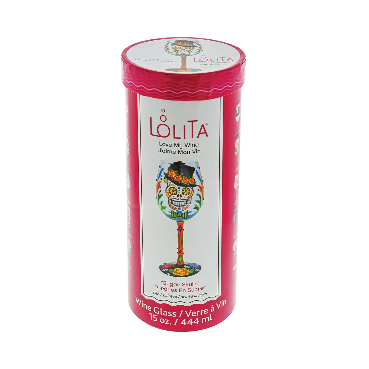Lolita Sugar Skulls Wine Glass