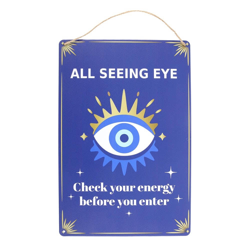 All Seeing Eye Metal Hanging Sign
