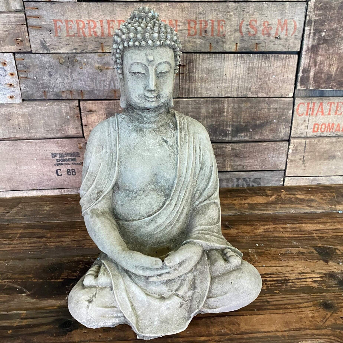 LO Stoneware- Ancient Thai Buddha Garden Statue