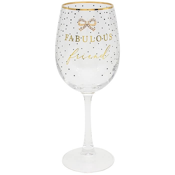 Fabulous Friend Wine Glass by Hearts Designs
