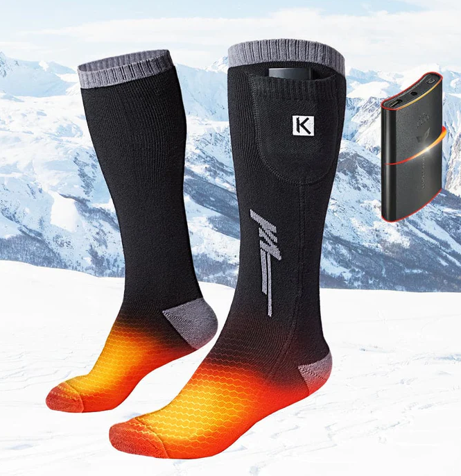 Comfortable Electric Heated Socks With Leg-fitting Batteries