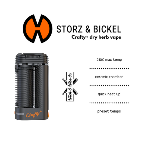 Storz and Bickel Crafty Plus Dry Herb Vaporizer - Wick and Wire Co Melbourne Vape Shop, Victoria Australia