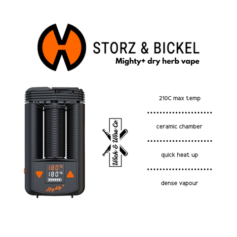 Storz and Bickel Mighty Plus Dry Herb Vaporizer - Wick and Wire Co Melbourne Vape Shop, Victoria Australia