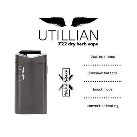 Buy Utillian 722 Dry Herb Vaporizer - Wick and Wire Co Melbourne Vape Shop, Victoria Australia