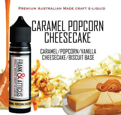 Buy Caramel Popcorn Cheesecake by Frank & Atticus - Wick And Wire Co Melbourne Vape Shop, Victoria Australia