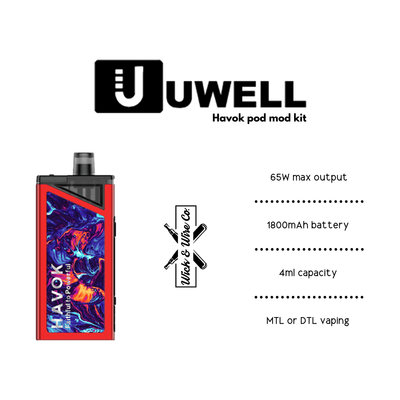 Buy Uwell Havok V1 Pod Mod Kit - Wick And Wire Co Melbourne Vape Shop, Victoria Australia