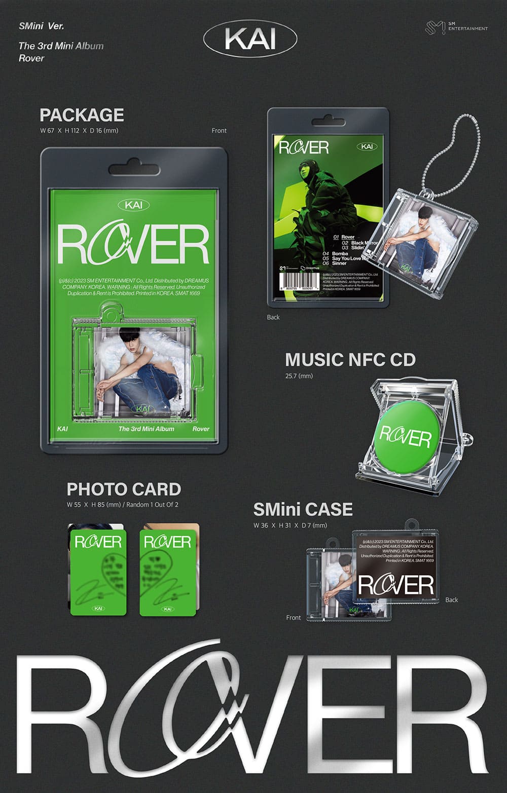 KAI - THE 3RD MINI ALBUM [ROVER] SMini Ver. SMART ALBUM