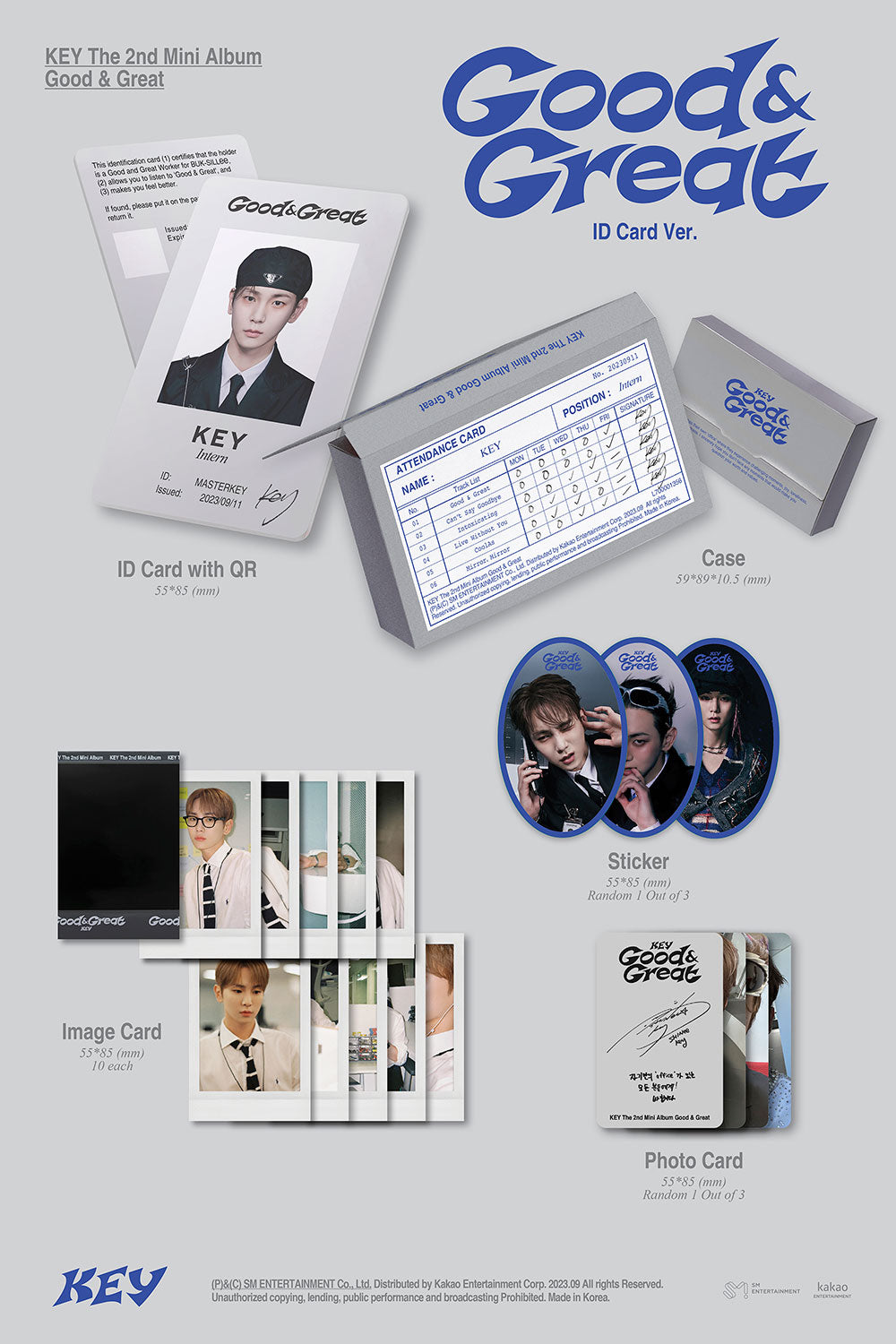 KEY - 2ND MINI ALBUM [Good & Great] ID CARD Ver. (SMART ALBUM)