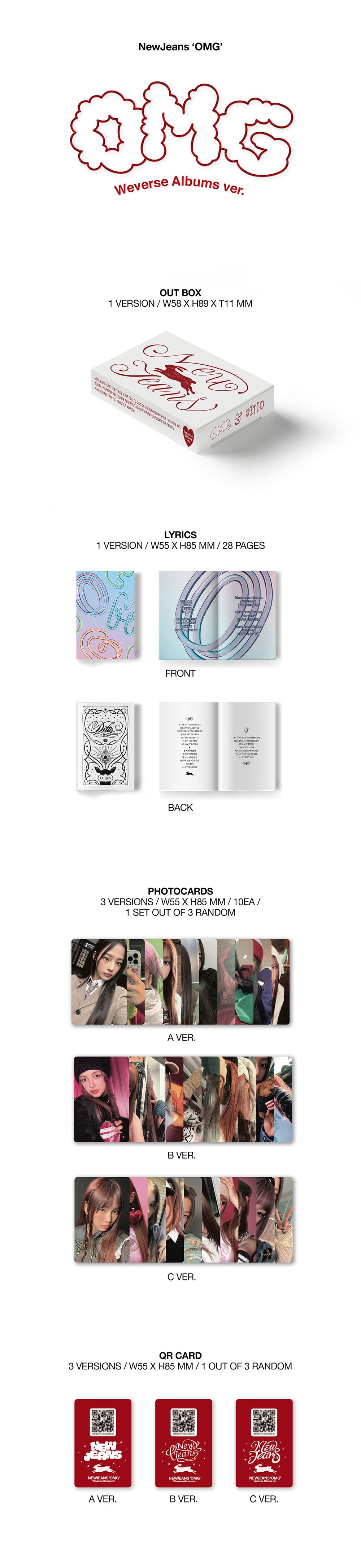 NewJeans - 1ST SINGLE ALBUM [OMG] WEVERSE ALBUMS Ver.