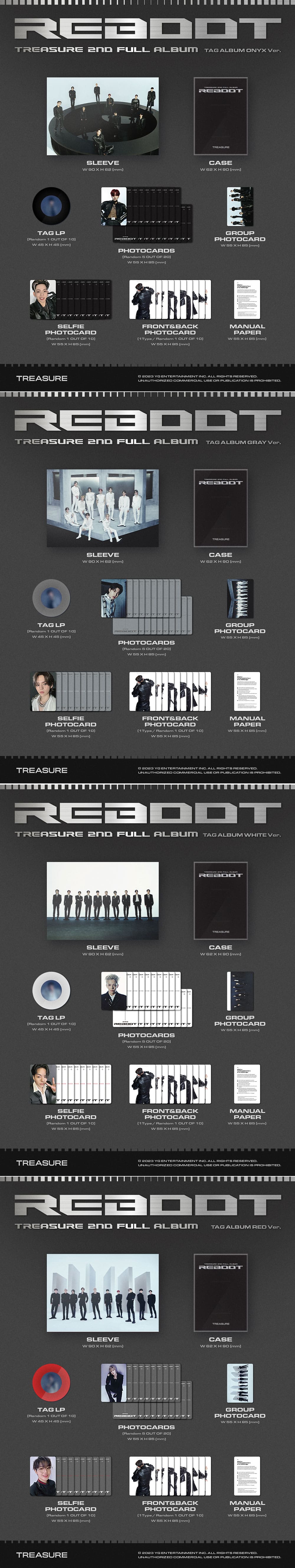 TREASURE - 2ND FULL ALBUM [REBOOT] YG TAG ALBUM