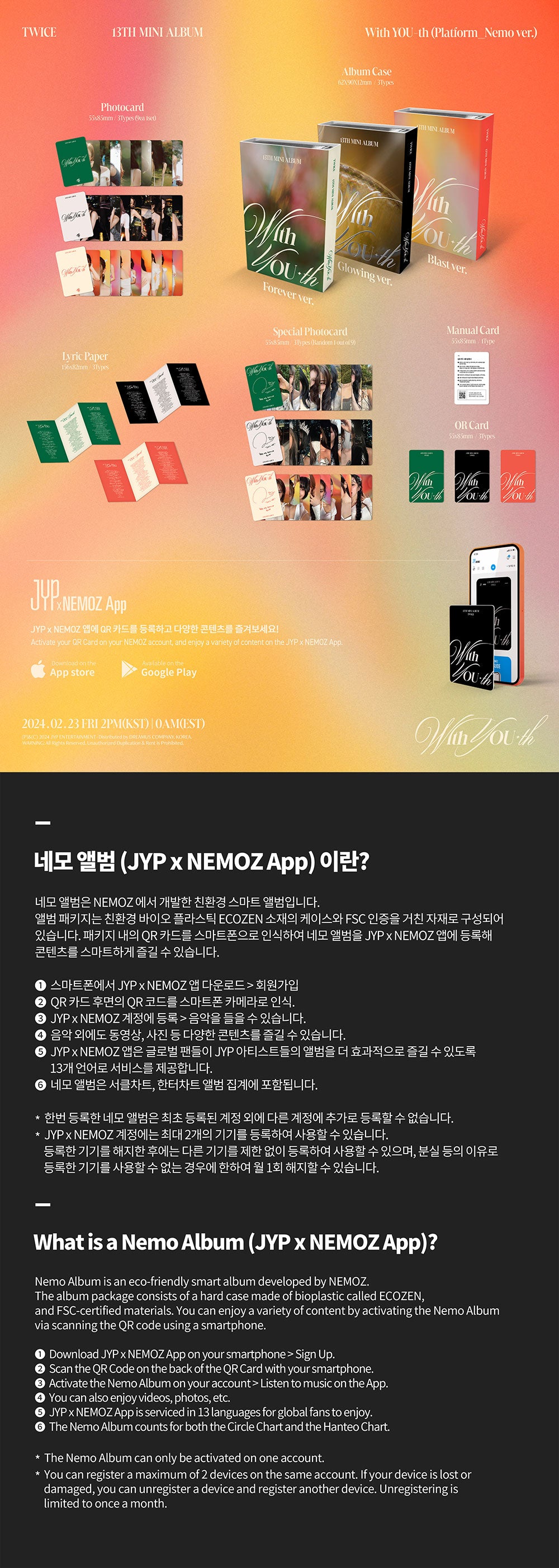 TWICE - 13TH MINI ALBUM [With YOU-th] Nemo Ver.