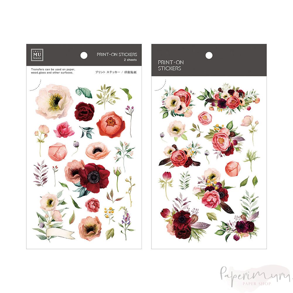 Pion Bloom Transfer Stickers Set of 3 Sheets 
