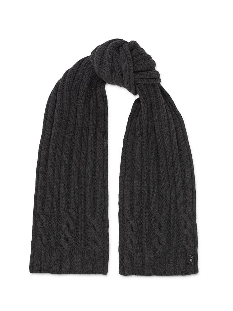 cable knit cashmere scarf