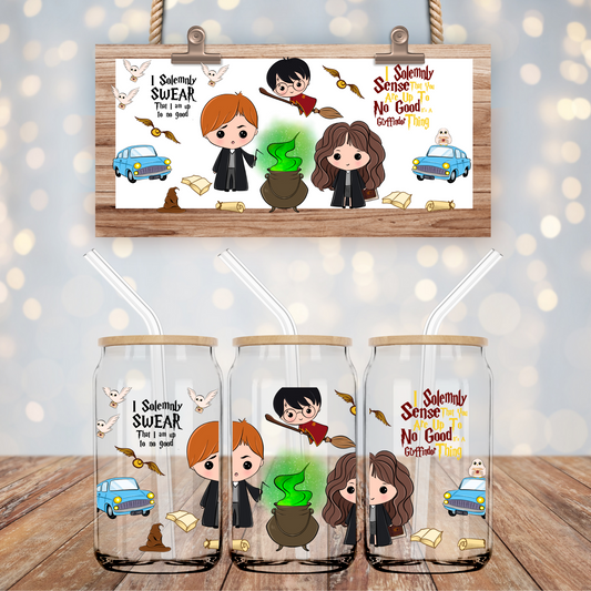 Harry Potter #2 Cup Wrap [UV DTF - 16oz Libbey Glass Can]