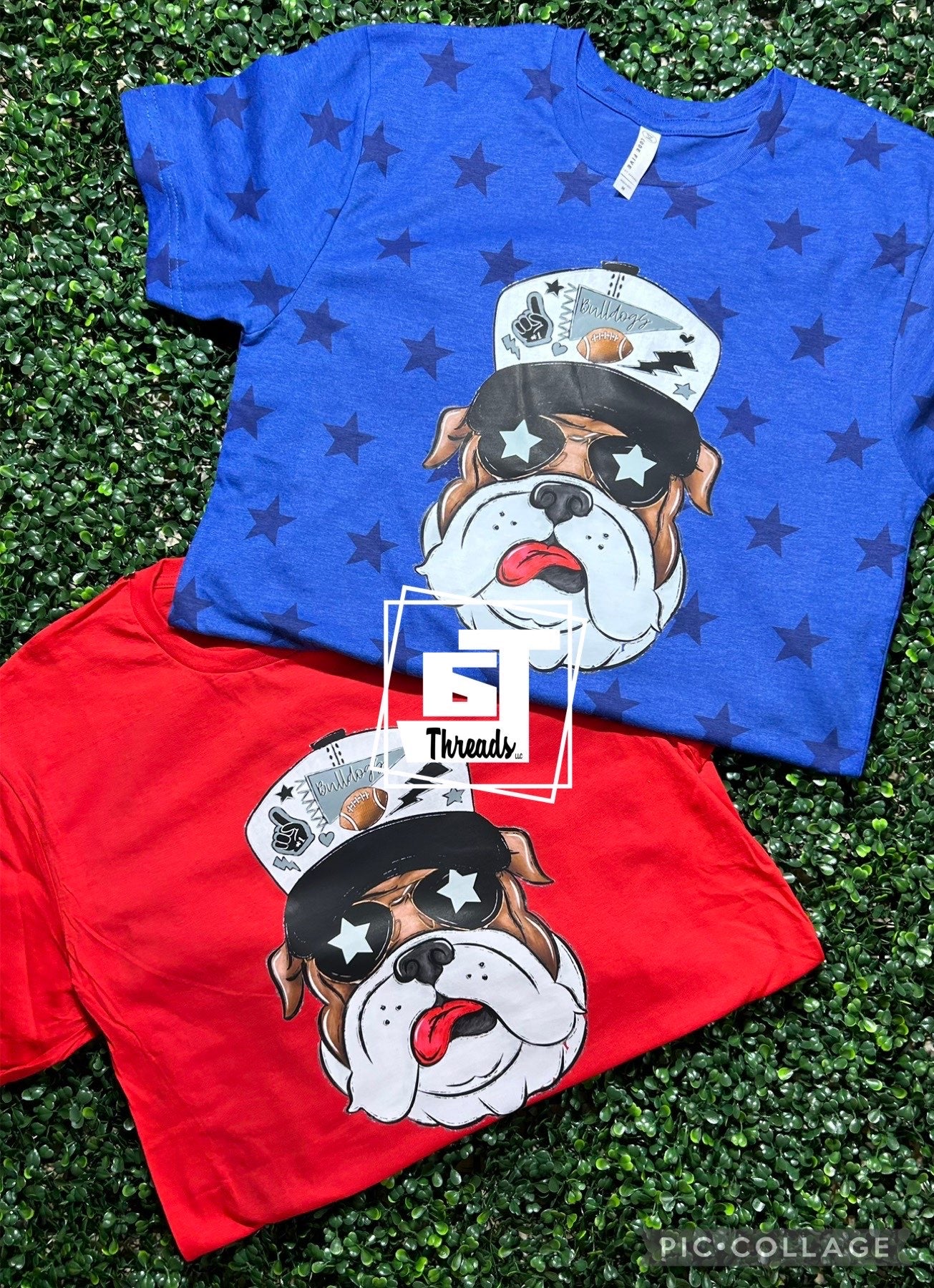Gray and Black Bulldog with cap- DTF ONLY