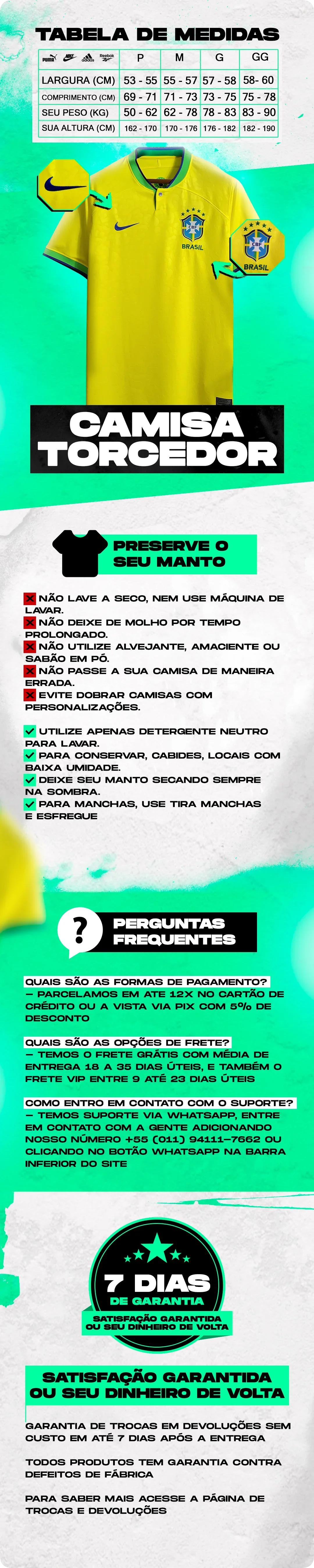 CAMISA BRASIL - TREINO - PRETA - TORCEDOR - 21/22 – Donos da Bola