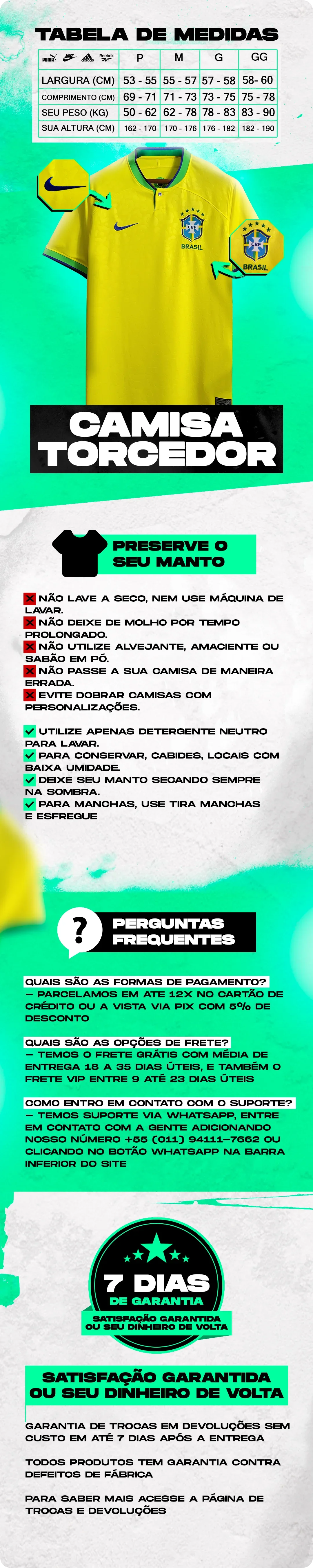 CAMISA BRASIL - TREINO - AZUL DE BOTÃO - TORCEDOR - 21/22