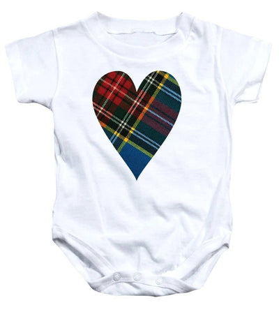 tartan baby onesie