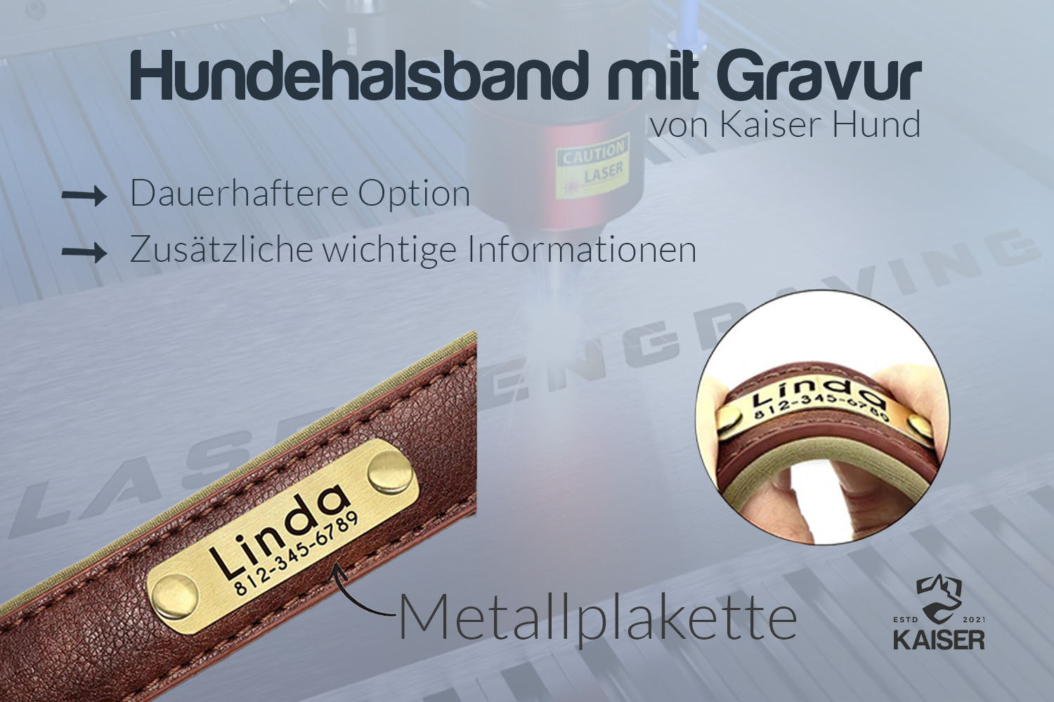 Hundehalsband mit Gravur