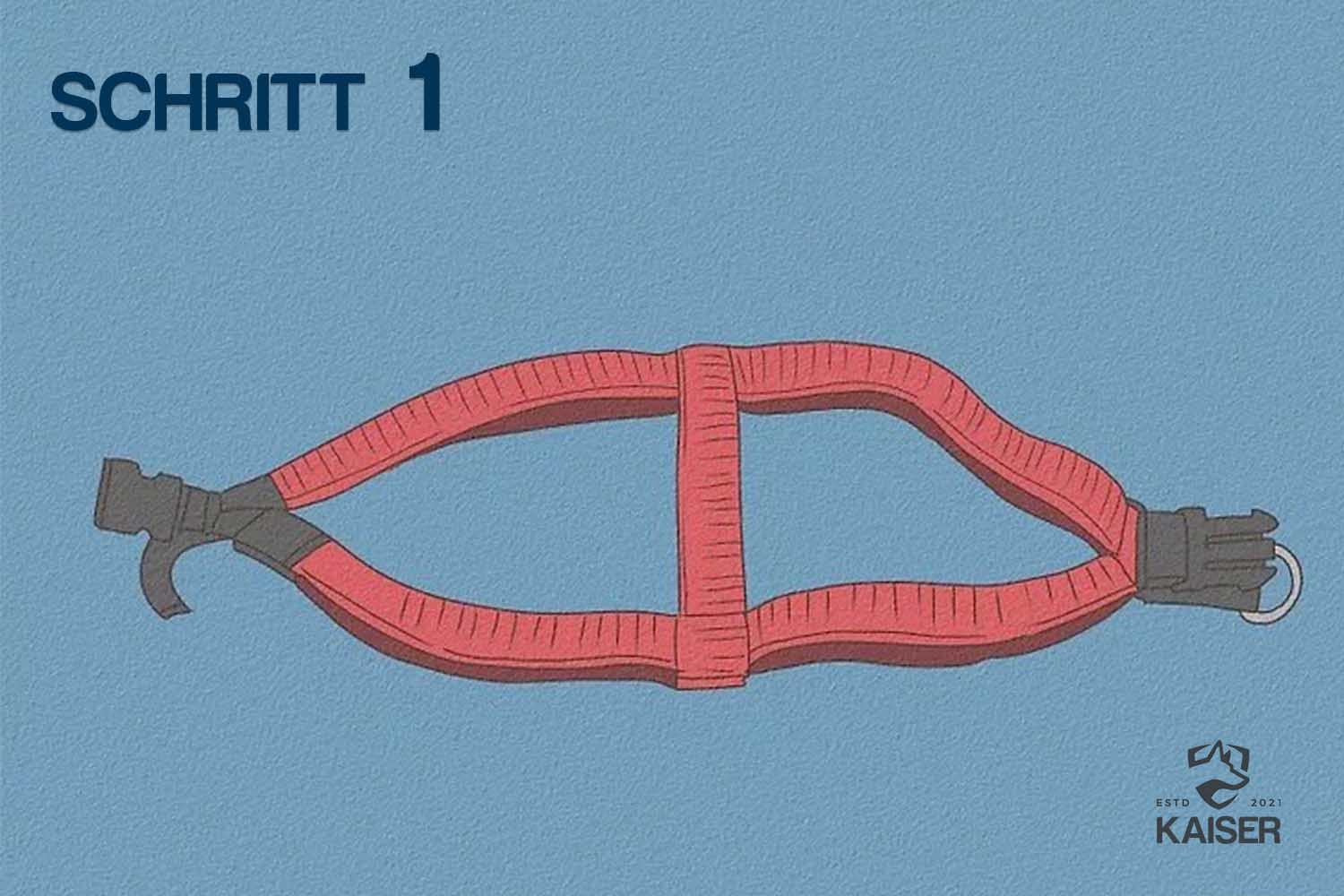 Step-In Hundegeschirr anlegen Schritt 1