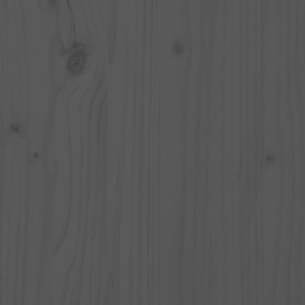 Sideboard Grey 100x40x75 cm Solid Wood Pine