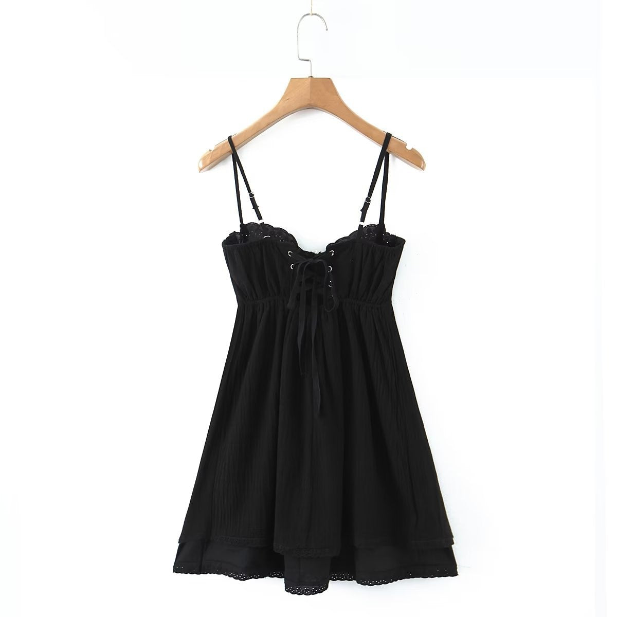 Black Bustier Strap Baby Doll Mini Dress – Giftod.com