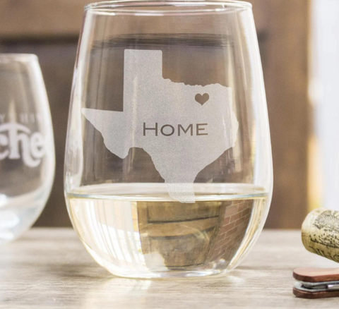 Monogrammed Stemless Wine Glass - Willow & Hive