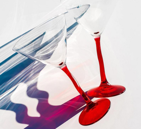 Unique Martini Glass, Crystal Martini Coupe Glass, Artistic