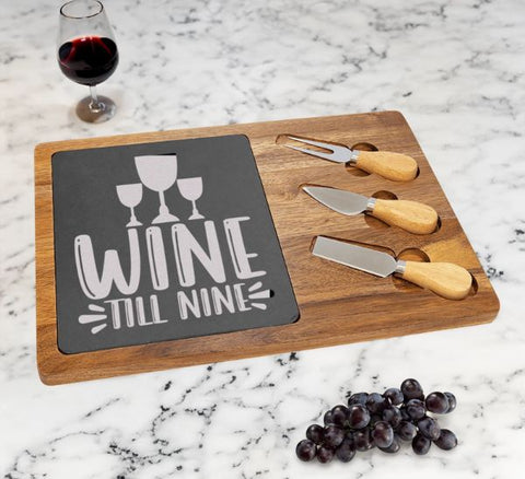 Wine Till Nine Serving Tray