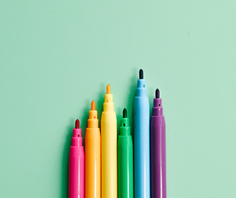 rainbow pens