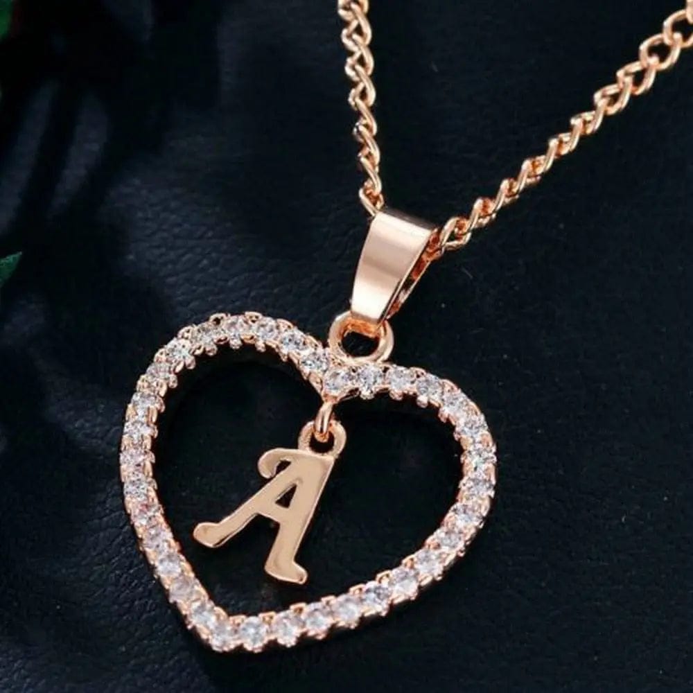 Name Initials In A Heart Pendant Necklace 0 Custom Items A  