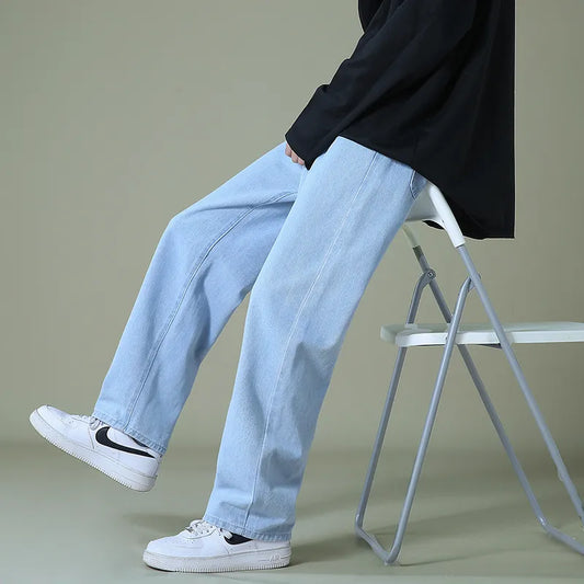New Street Casual Baggy Jeans Men Korean Fashion Hip Hop Straight