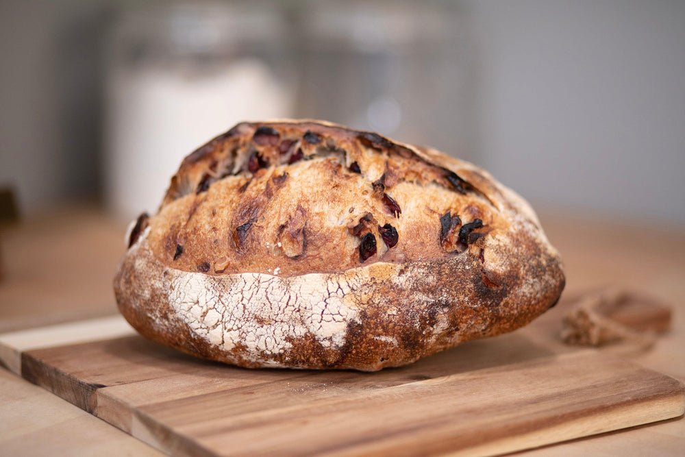 EMBOSSED CHOCOLATE-CHERRY SOURDOUGH LOAF