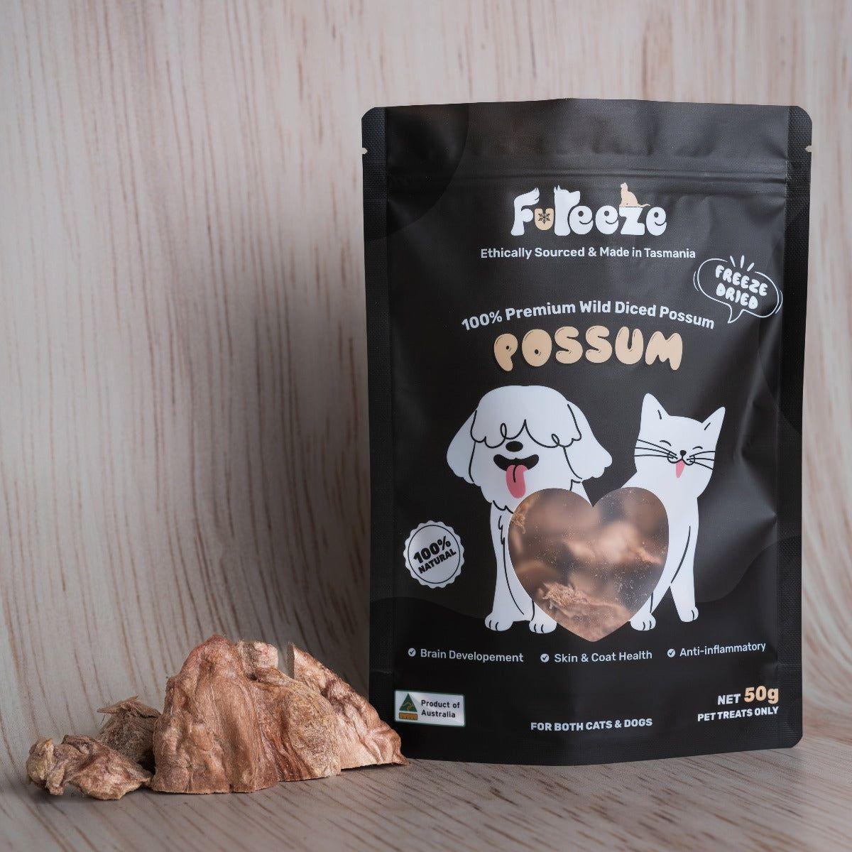 Freeze Dried Diced Possum By Fureeze™ 50g