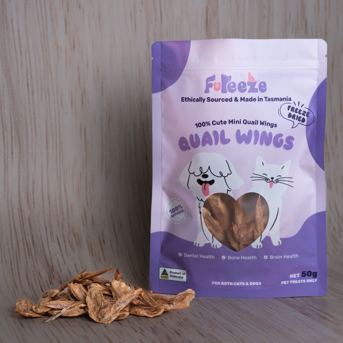 Freeze Dried Quail Wings By Fureeze™ 50g