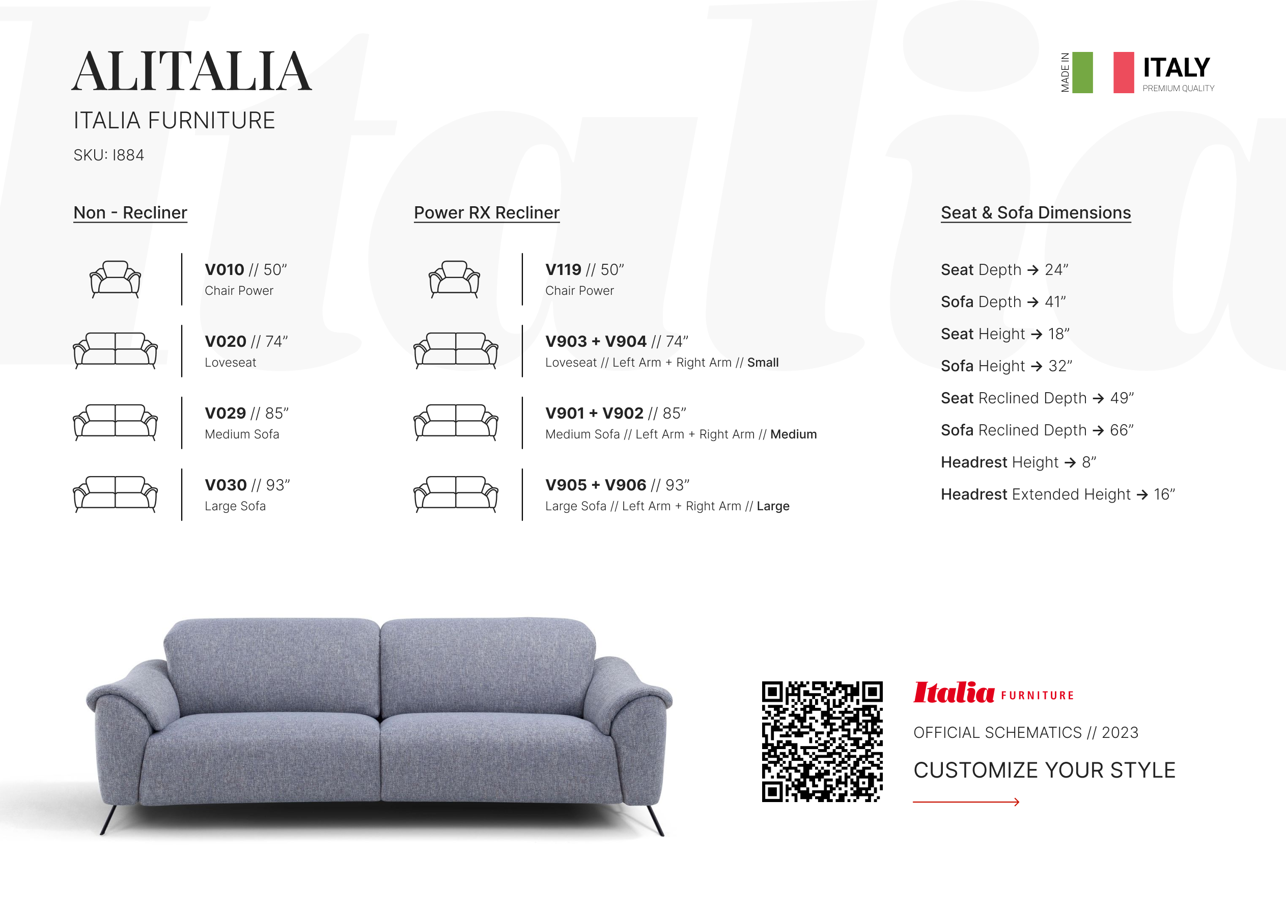 Alitalia Sofa — Italia Furniture