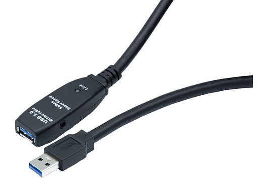 Cordon de rallonge USB-A 3.0 de 30 mètres avec amplification électronique