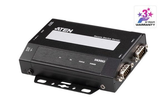 ATEN SN3402 serveur RS-232 2x DB9 Sécurisé sur IP