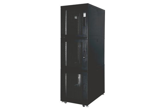 EKIVALAN Baie Colocation - 42U - 800x1200 - Portes perforées - 2 sections - Noir