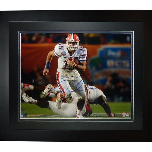 TIM TEBOW STEVE SPURRIER DANNY WUERFFEL AUTOGRAPHED FLORIDA GATORS 16x20  PHOTO