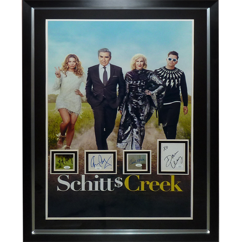 Schitt S Creek Full Size Tv Poster Deluxe Framed With All 4 Cast Autog Palm Beach Autographs