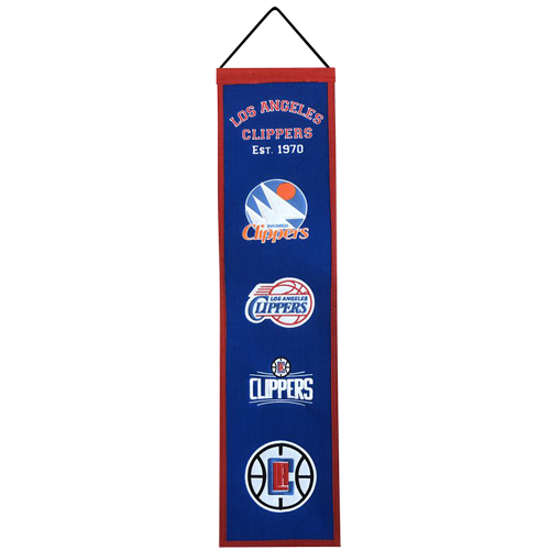 Los Angeles Clippers Logo Evolution Heritage Banner Palm Beach Autographs 0895